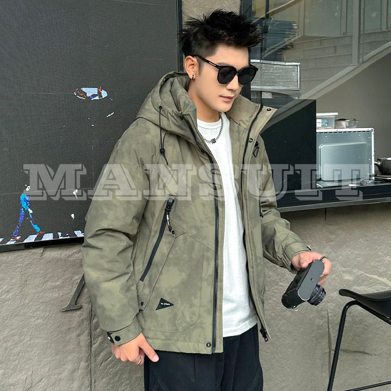 711-88012 2025冬季滑雪保暖男士百搭时尚休闲潮流帅气短款棉外套