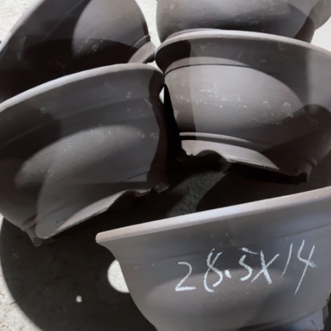 紫砂花盆100-5。28.5-14