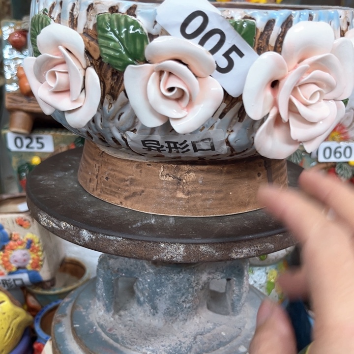 紫砂花盆粗陶材质多肉花盆