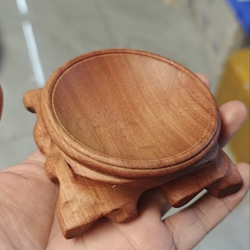 【大倩福利】花梨木烫蜡 凹面底座 盆景底座 