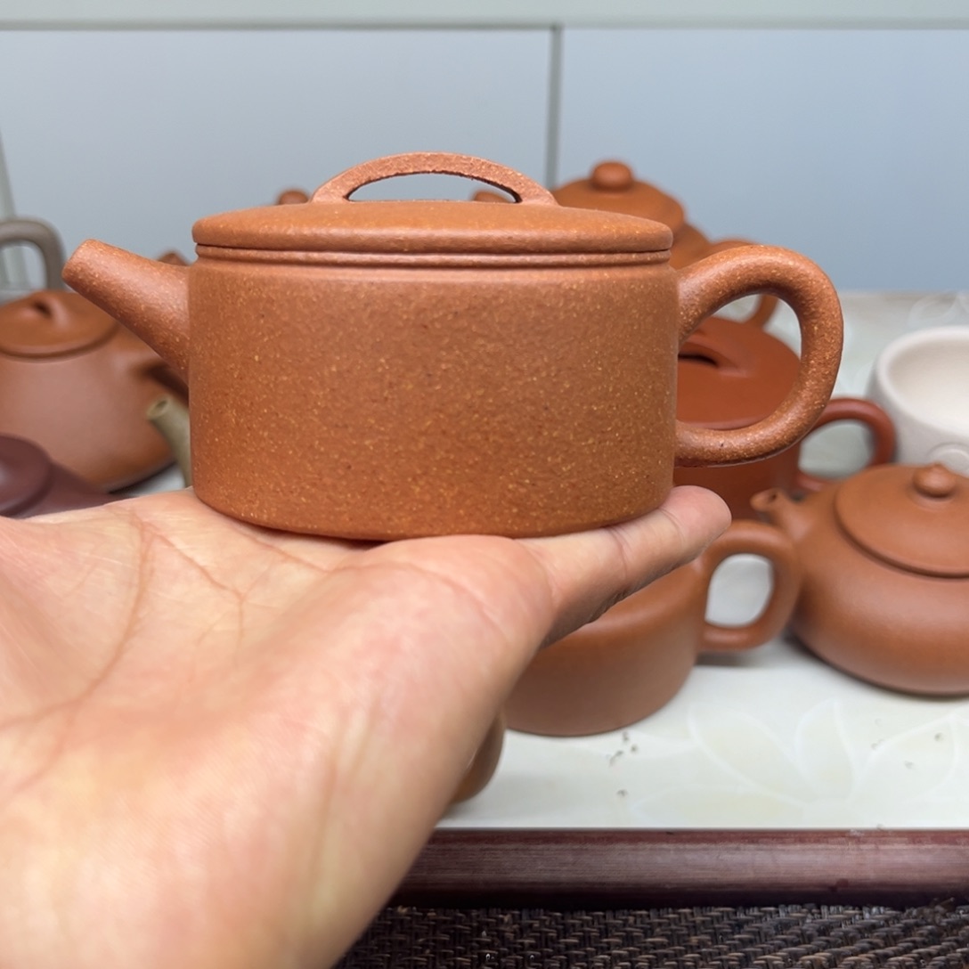 紫砂茶壶汉瓦150cc微瑕黄降坡
