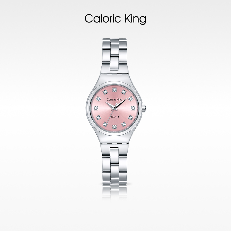 凯卡思Caloric King致简系列樱花粉盘简约时尚女士腕表