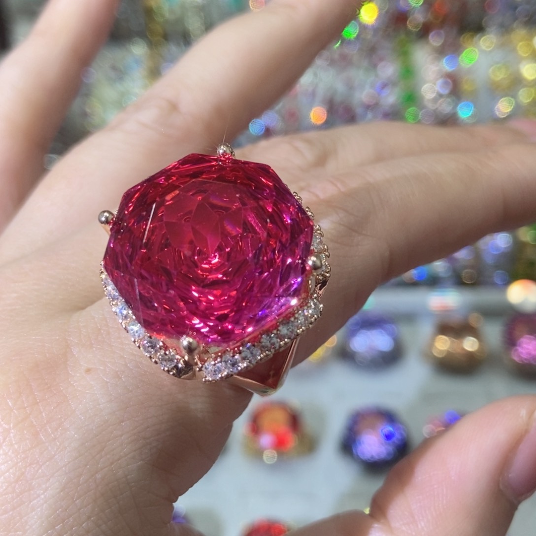 6锆石（处理）戒指