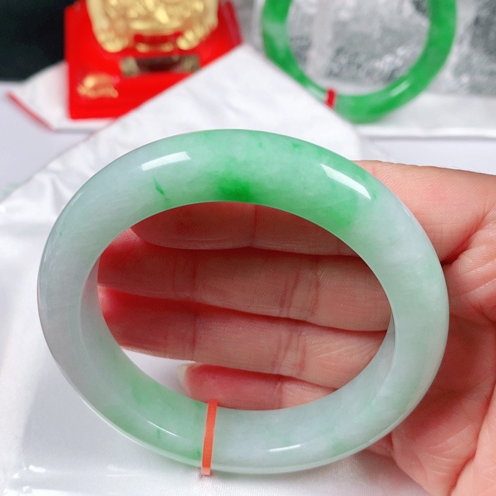 未镶嵌手镯翡翠  编号0291 正圈55+