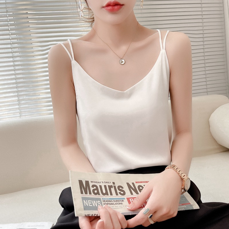 性感蕾丝网纱迷人背心套装浪漫唯美吊带轻奢修身法式居家背心