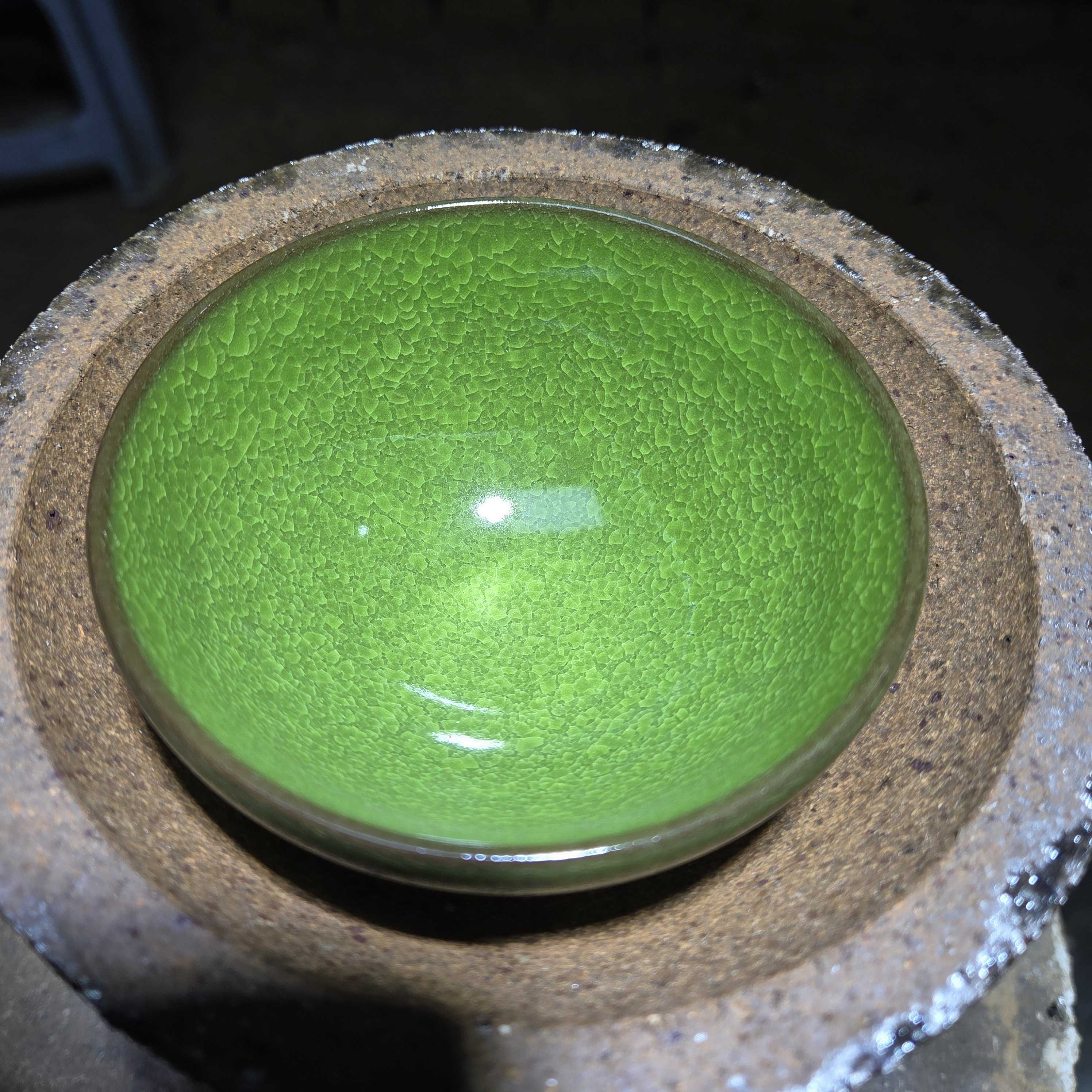 【闪购商品】釉下帝王绿 平口冰裂 茶盏  34