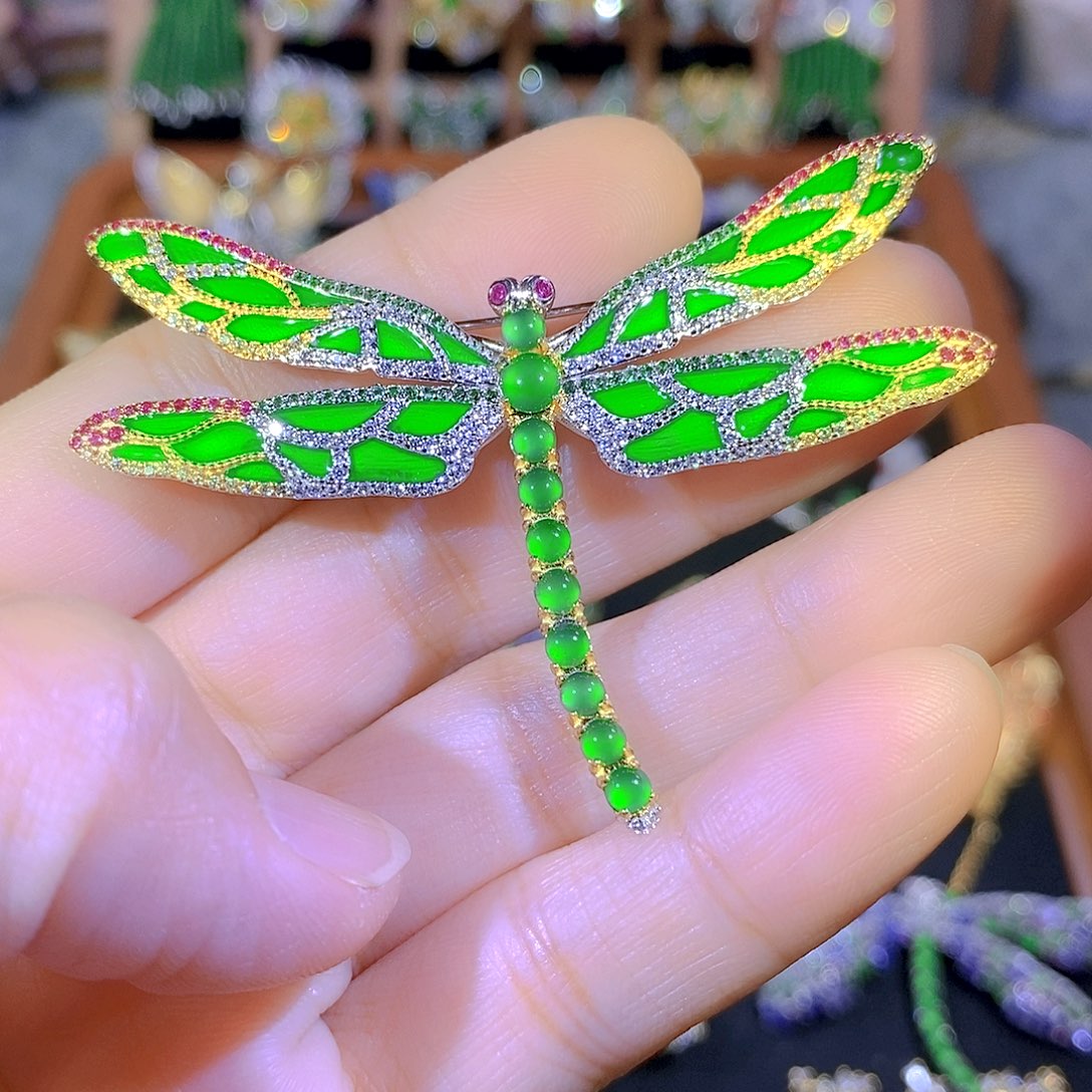 吊坠(不含链)银S925镶嵌翡翠