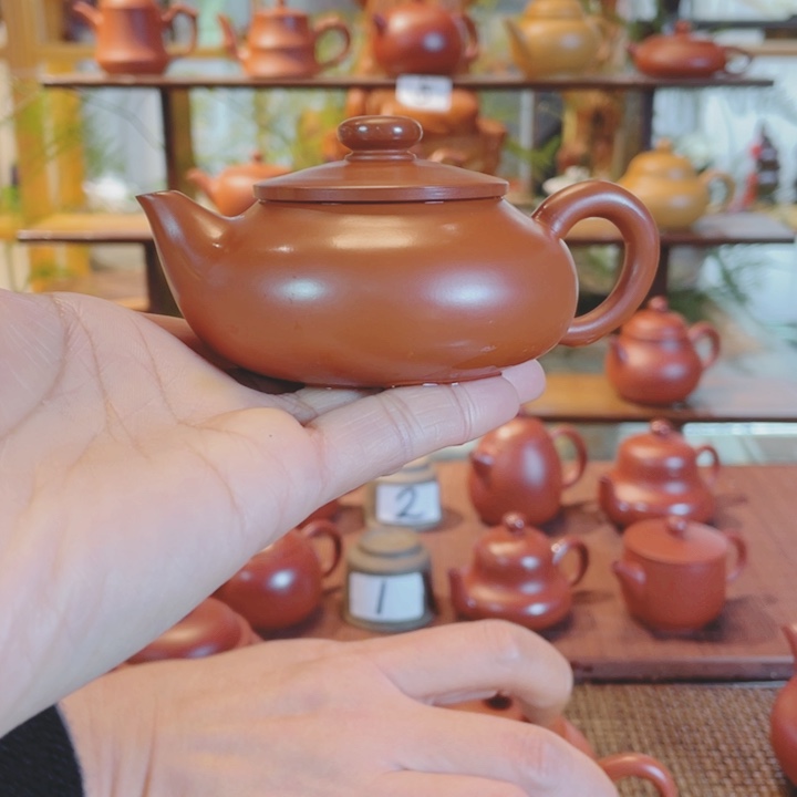 紫砂茶壶木**子潮州手工手拉壶