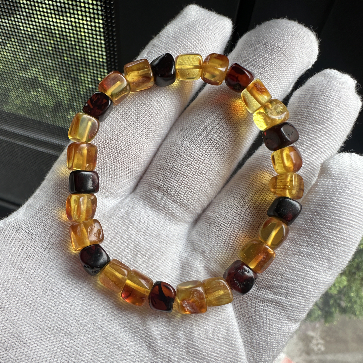 特价福利琥珀方糖多宝手串6.5mm