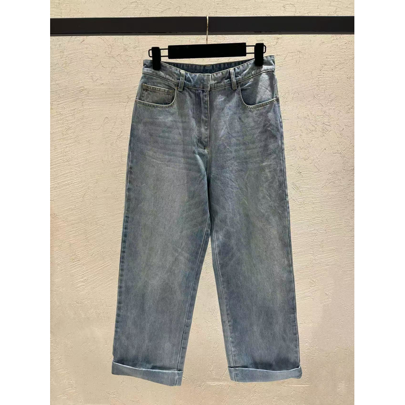 【LL】【LJ】香家新款高腰显瘦直筒牛仔裤