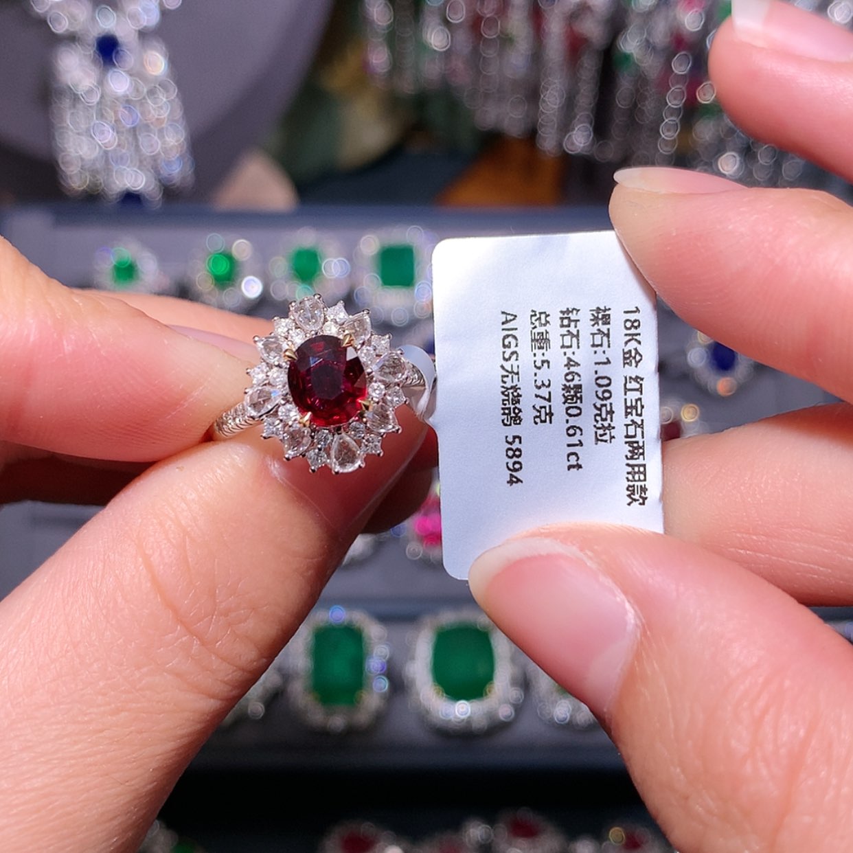 【闪购商品】红宝石戒指18K金镶嵌