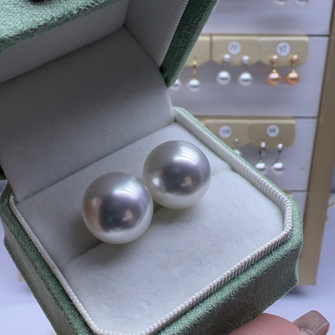 耳饰淡水珍珠银S925镶嵌