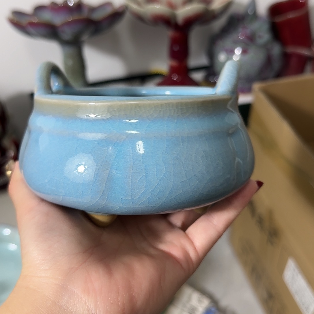 摆件陶郑家钧窑摆件