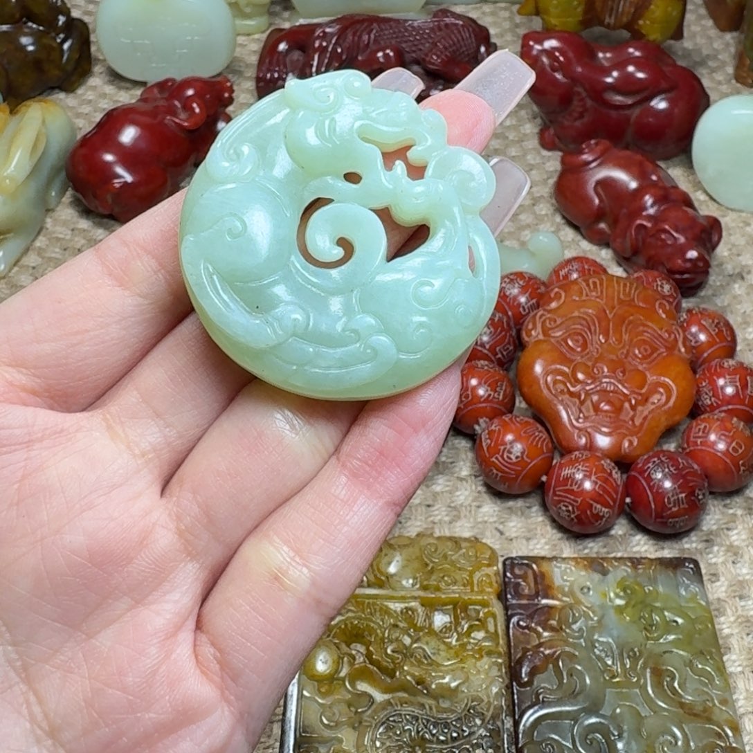 白玉菩提吊坠挂件