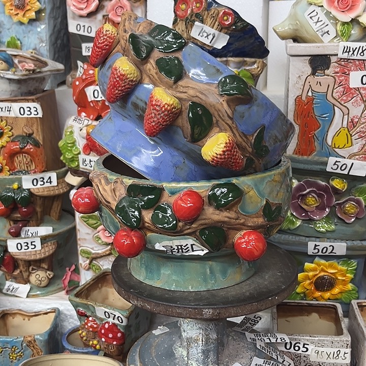 粗陶材质多肉花盆