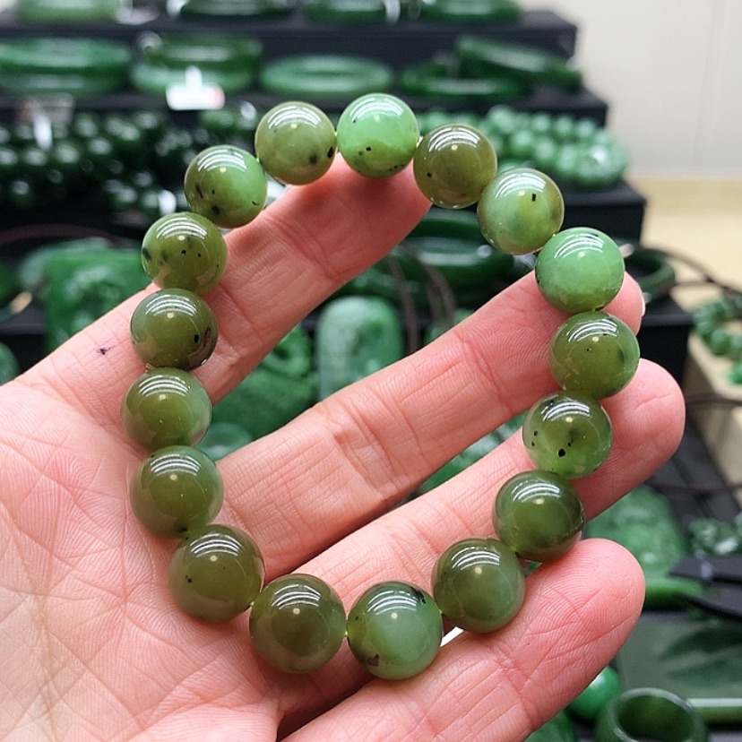 【闪购商品】和田玉（碧玉）手链未镶嵌乌兰海