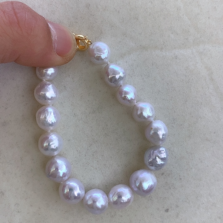 淡水珍珠手链银S925镶嵌