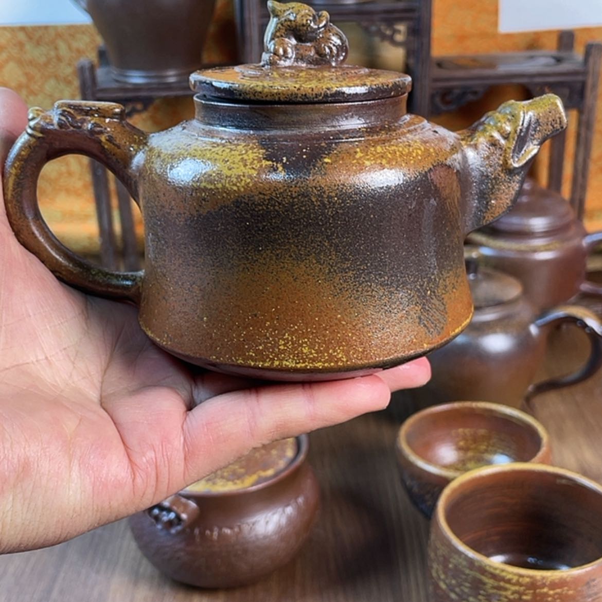 【闪购商品】柴烧龙壶容量300毫升左右微瑕