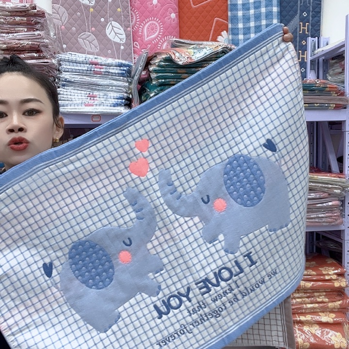 棉蓝色小飞象春晓