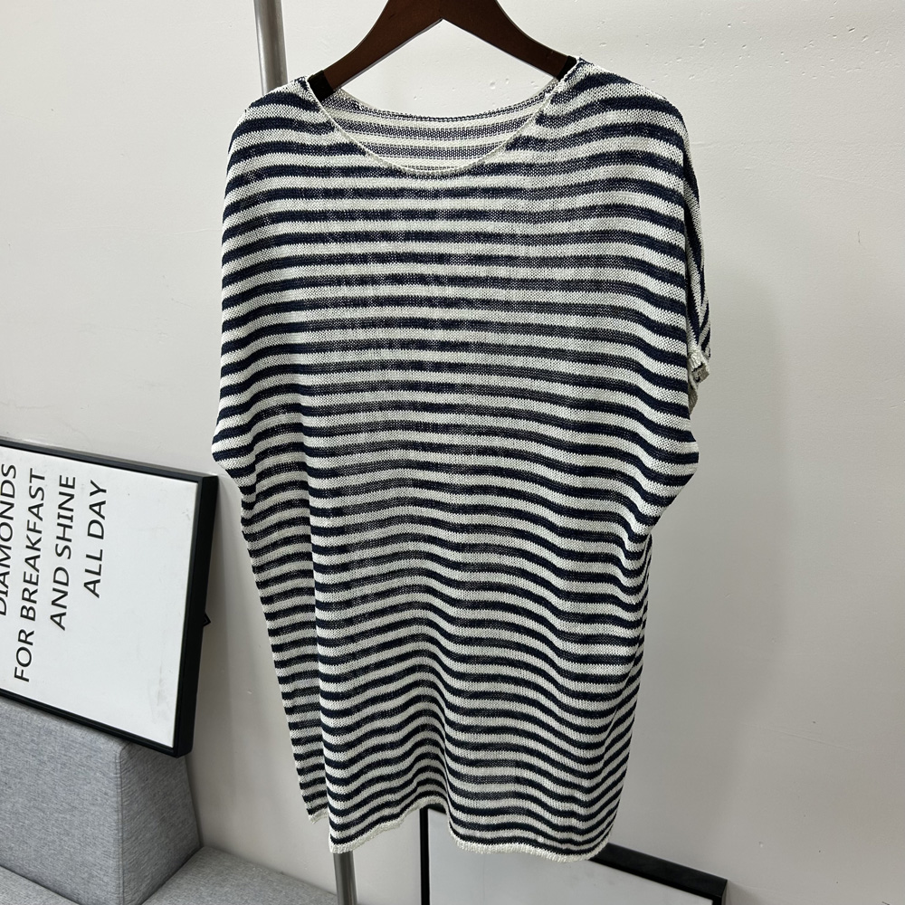 专柜精品 和纸纱【衣长70】宽松透气舒适 针织衫T恤女短袖体恤衫