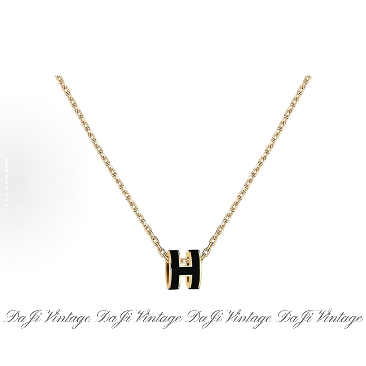 大吉中古/Hermes爱马仕黑金 mini pop项链