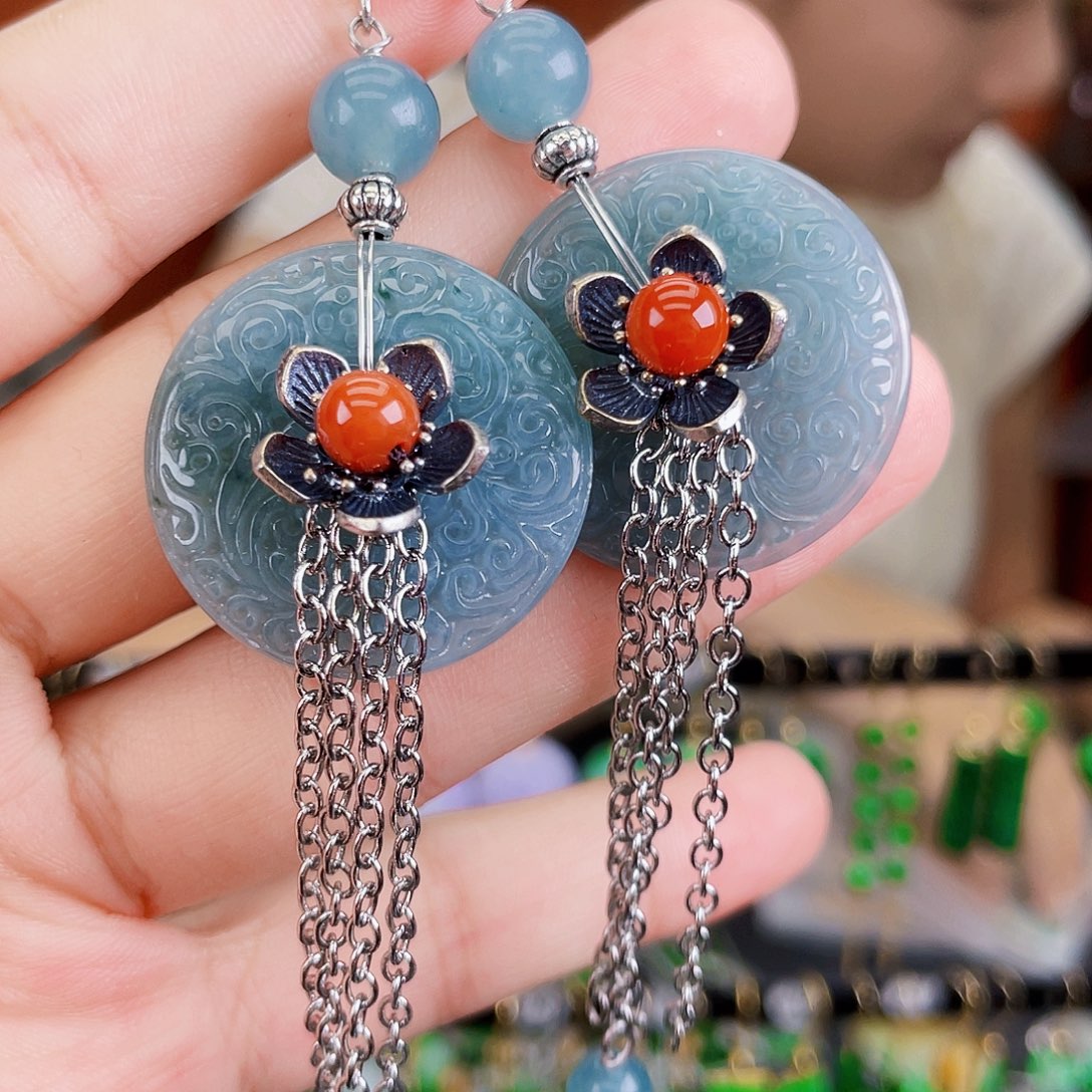 未镶嵌翡翠耳饰饰品