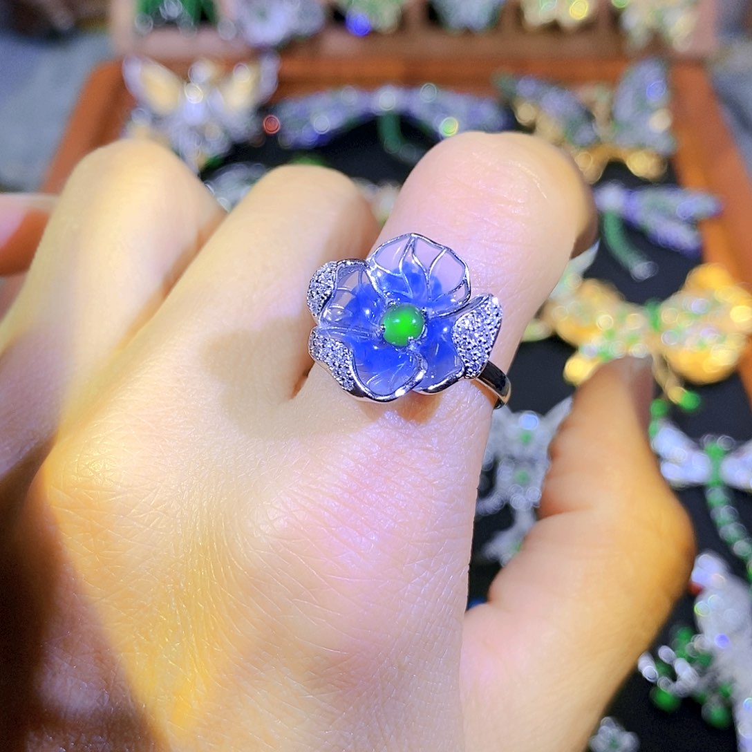 吊坠(不含链)银S925镶嵌翡翠