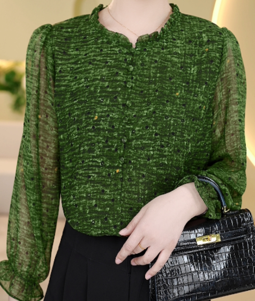 杭州专柜春夏新款简约圆领通勤小衫ZF-S010