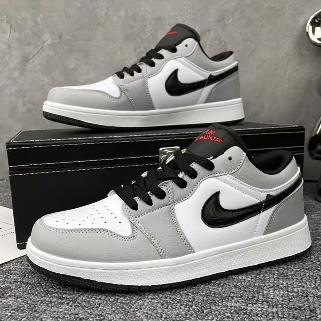 aj低帮男鞋莆田aj1烟灰男款板鞋女款2025新款男士休闲运动鞋夏季