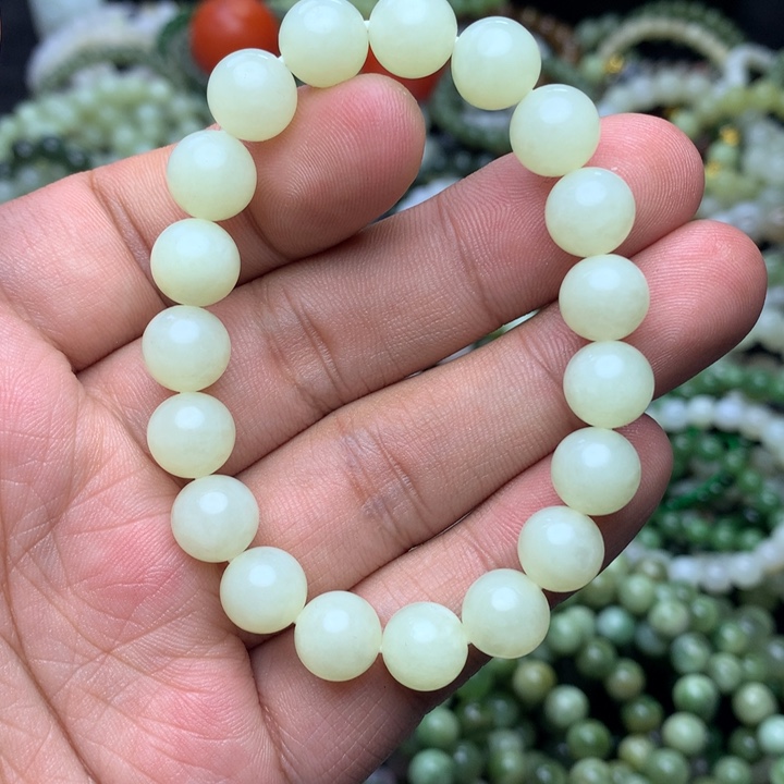 和田玉未镶嵌手串若羌黄口