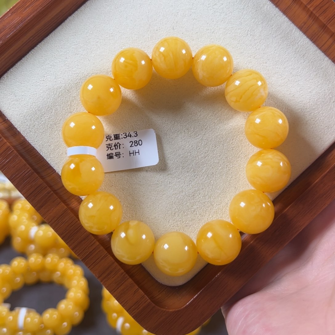 裸石蜜蜡未镶嵌16mm焦皮浓蜡圆珠hh