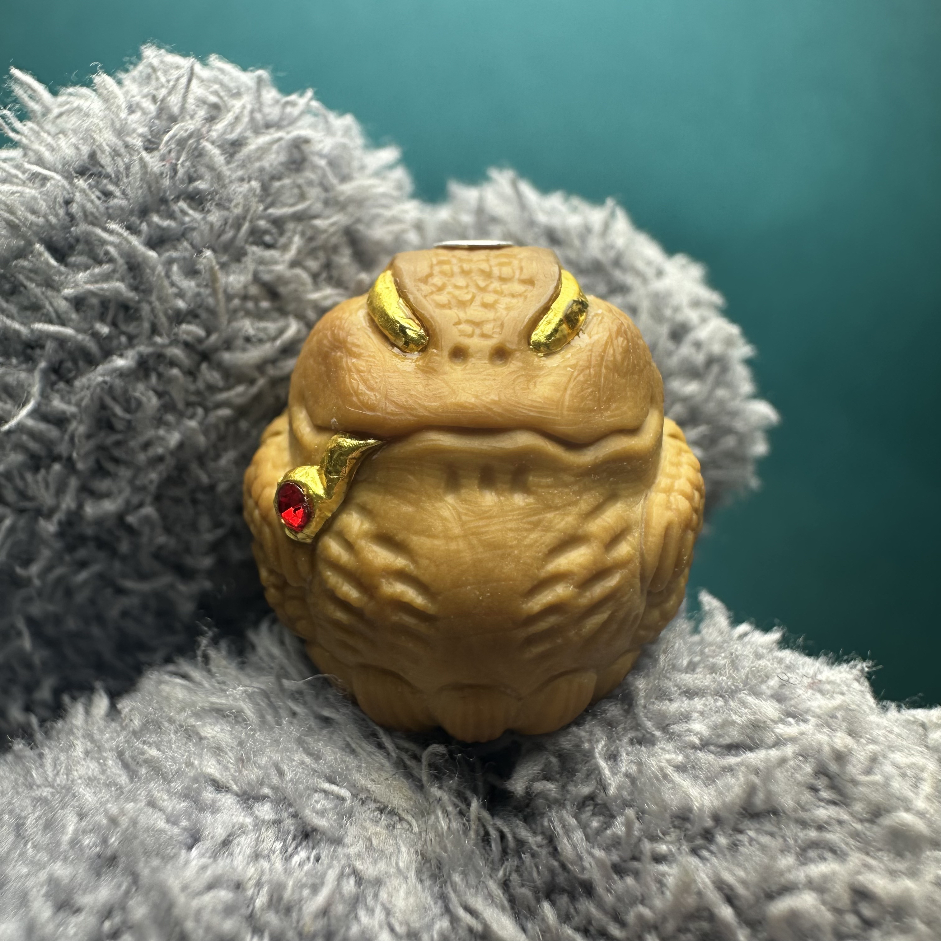 瑞麟手作【双刀文泰】猴头单颗精工雕刻镶嵌半手工配饰顶珠搭配配珠