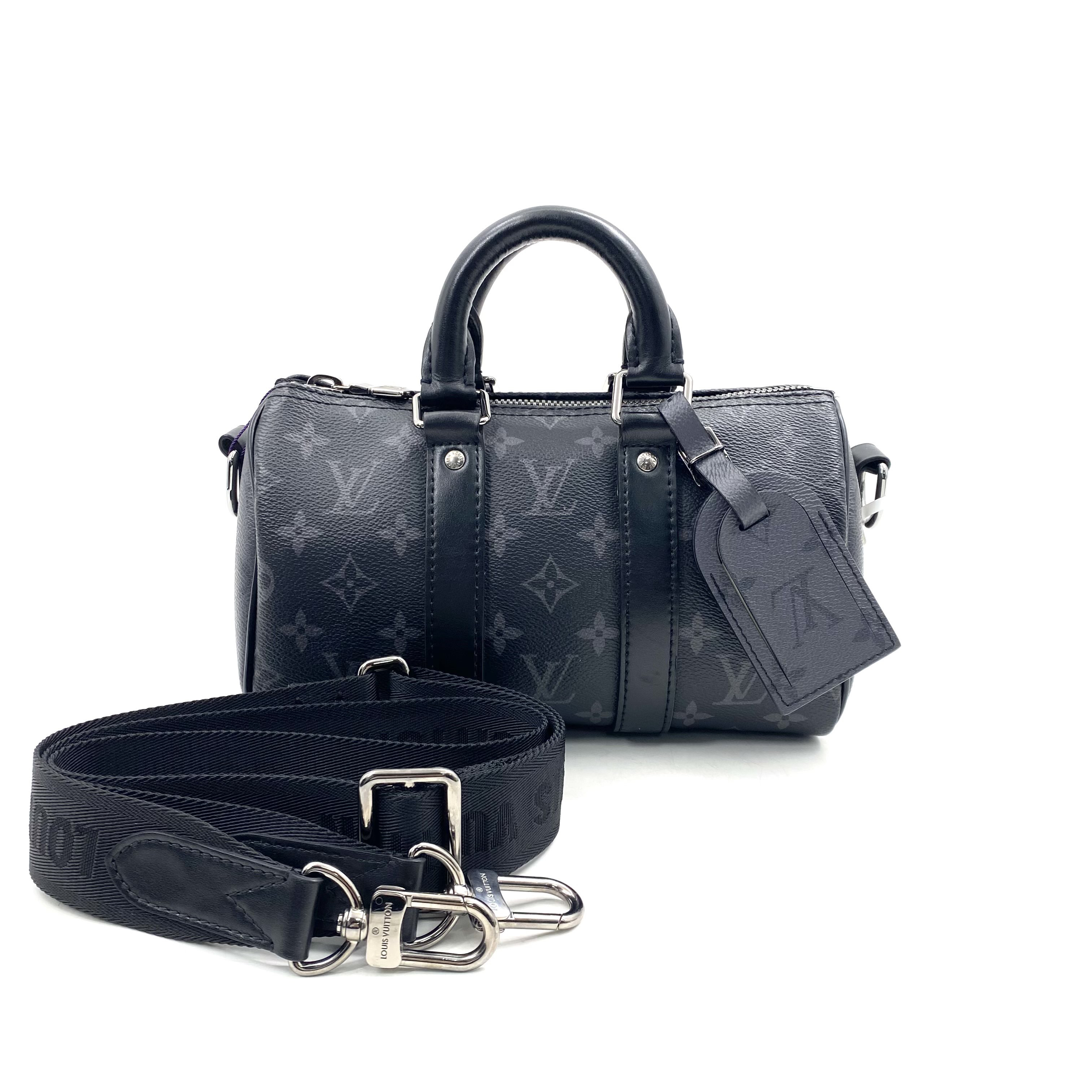 99新 LouisVuitton/路易威登 黑武士keepall25斜挎包 尺寸25/15