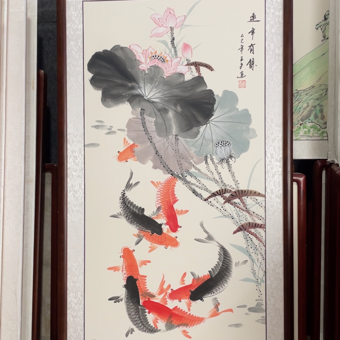 国画带框尺寸63*123厘米