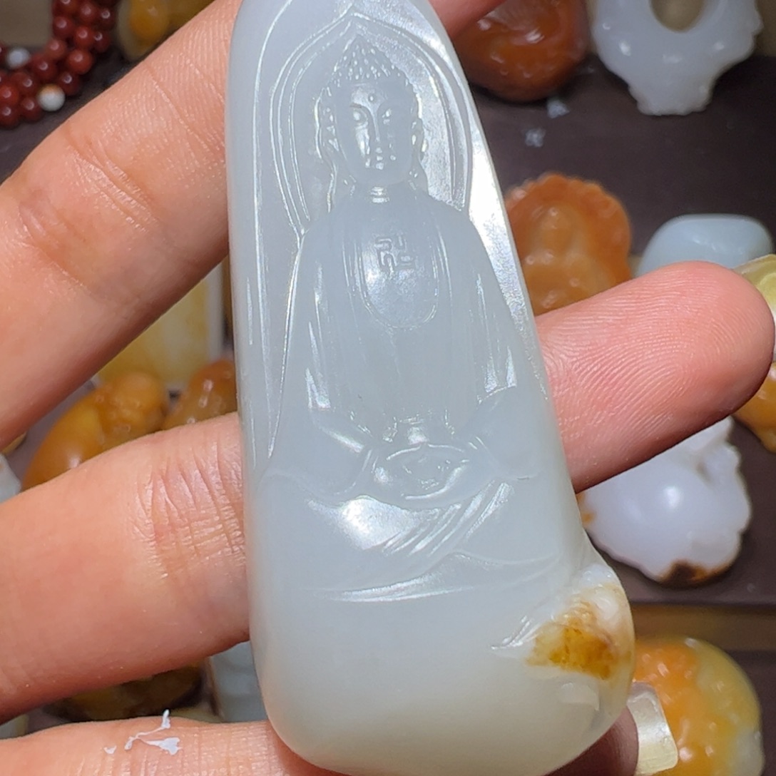 和田玉未镶嵌颈饰H*