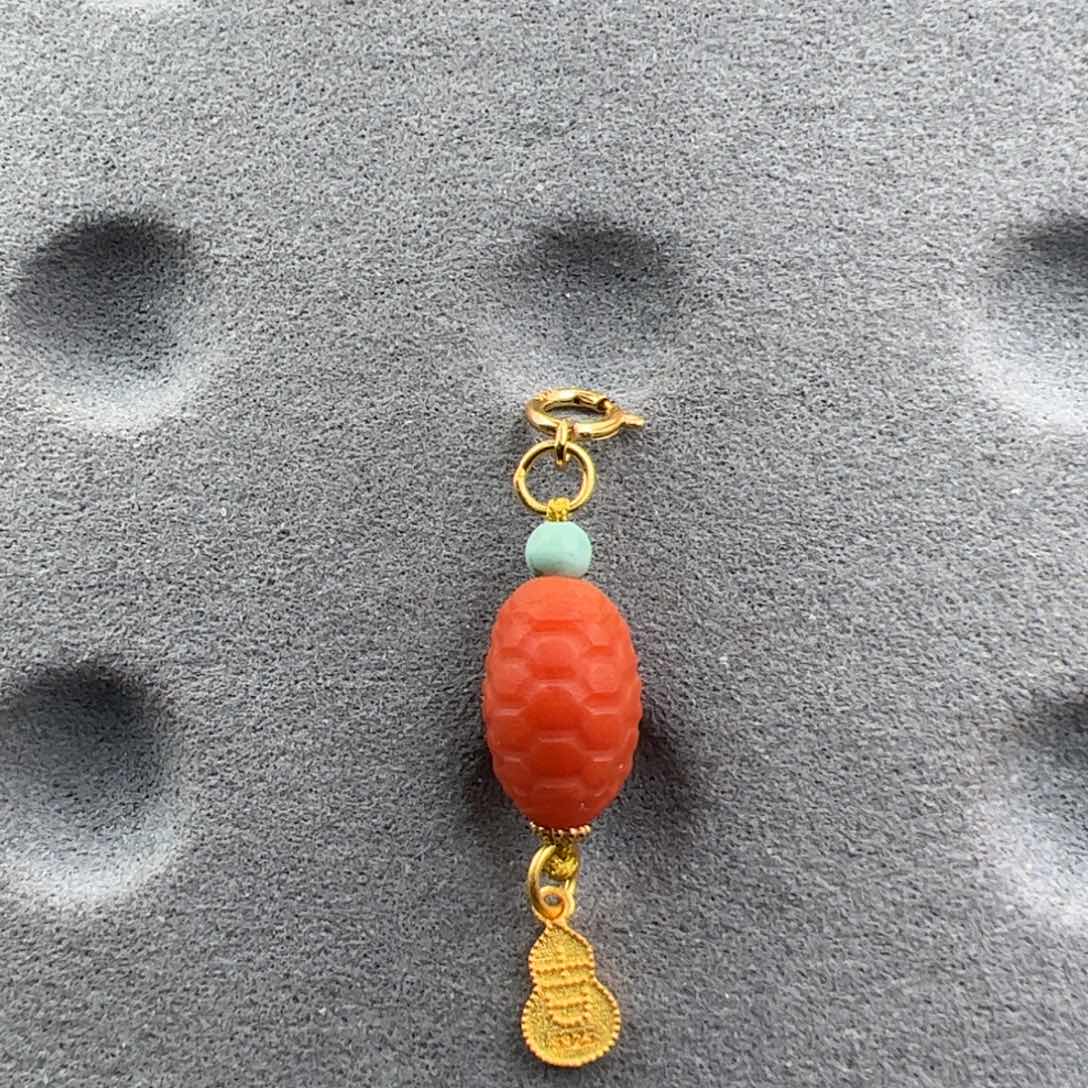 南红玛瑙【富甲万能扣滴流11*7mm银S925镶嵌