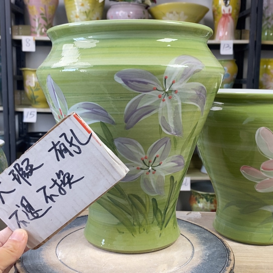 景德镇手工手绘陶瓷花盆