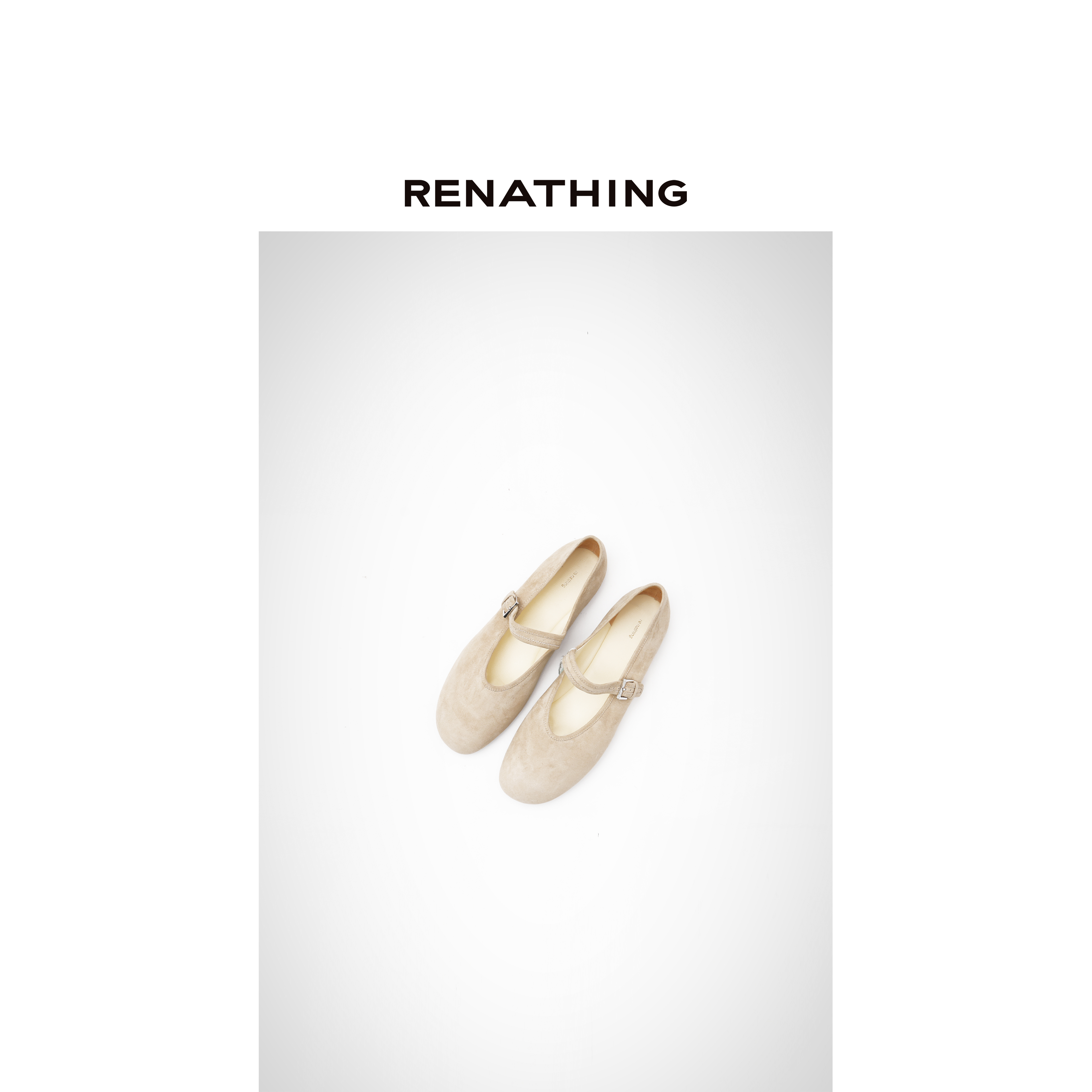 【RENATHING】柔软舒适圆头一字扣带单鞋