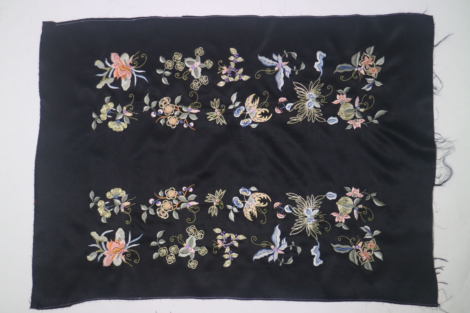 【蝶梦寻花】单配件电脑机绣仿苏绣绣片辅料