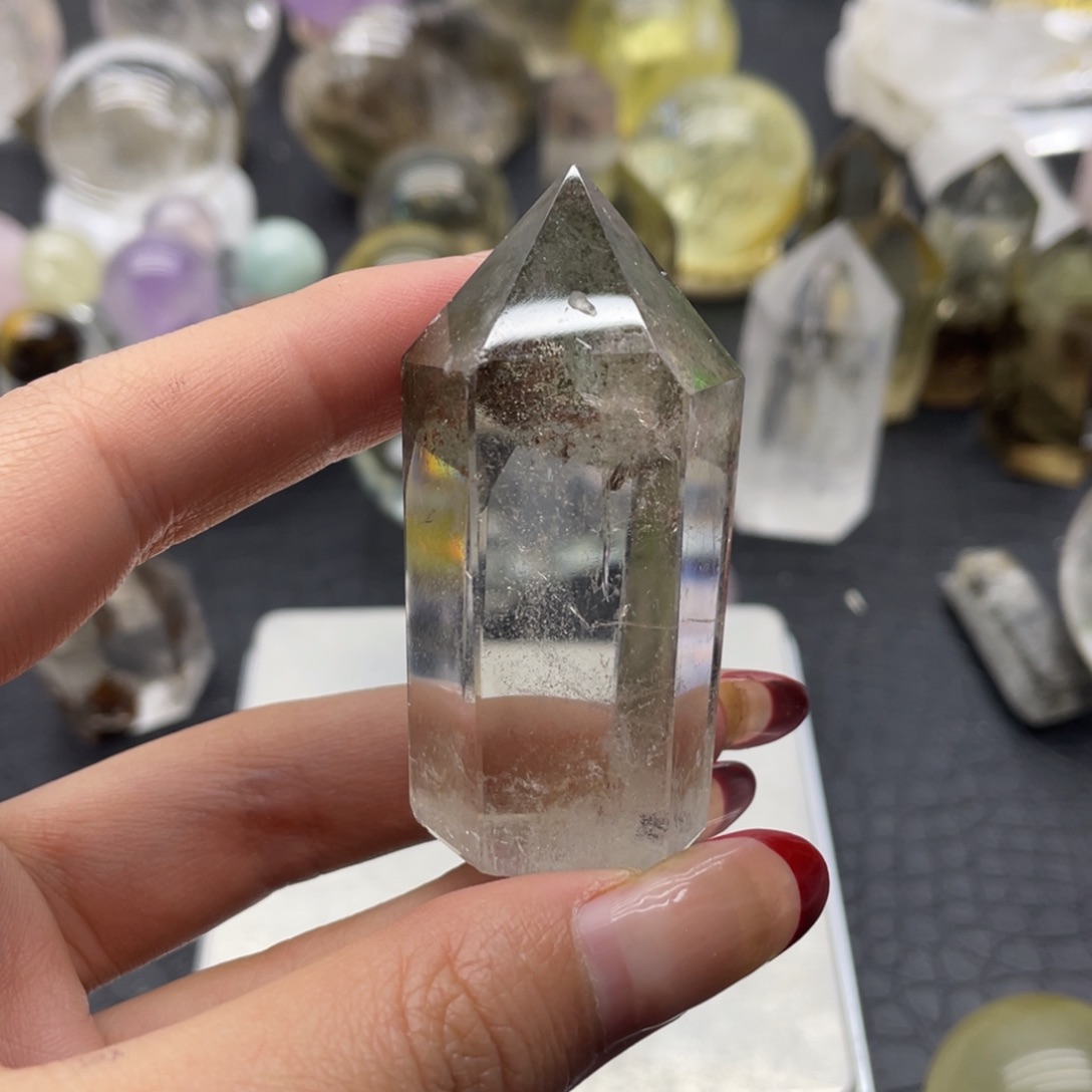 水晶11未镶嵌糖*白水晶柱