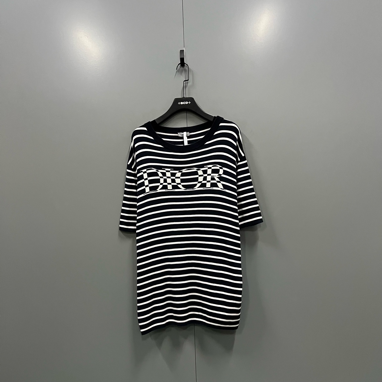 95新 DIOR/迪奥 （bb）126  黑白条纹短袖 XL码
