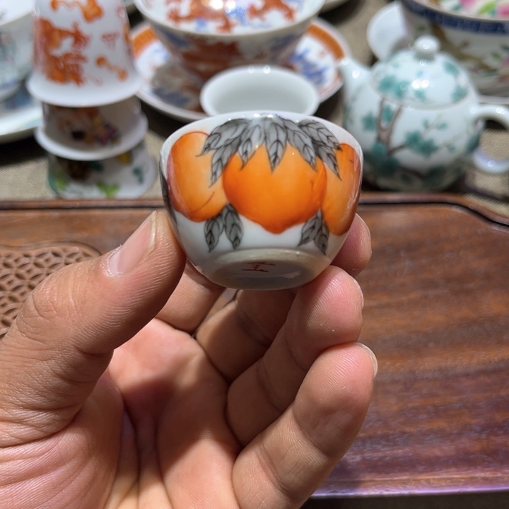 纯手绘精品盖碗杯