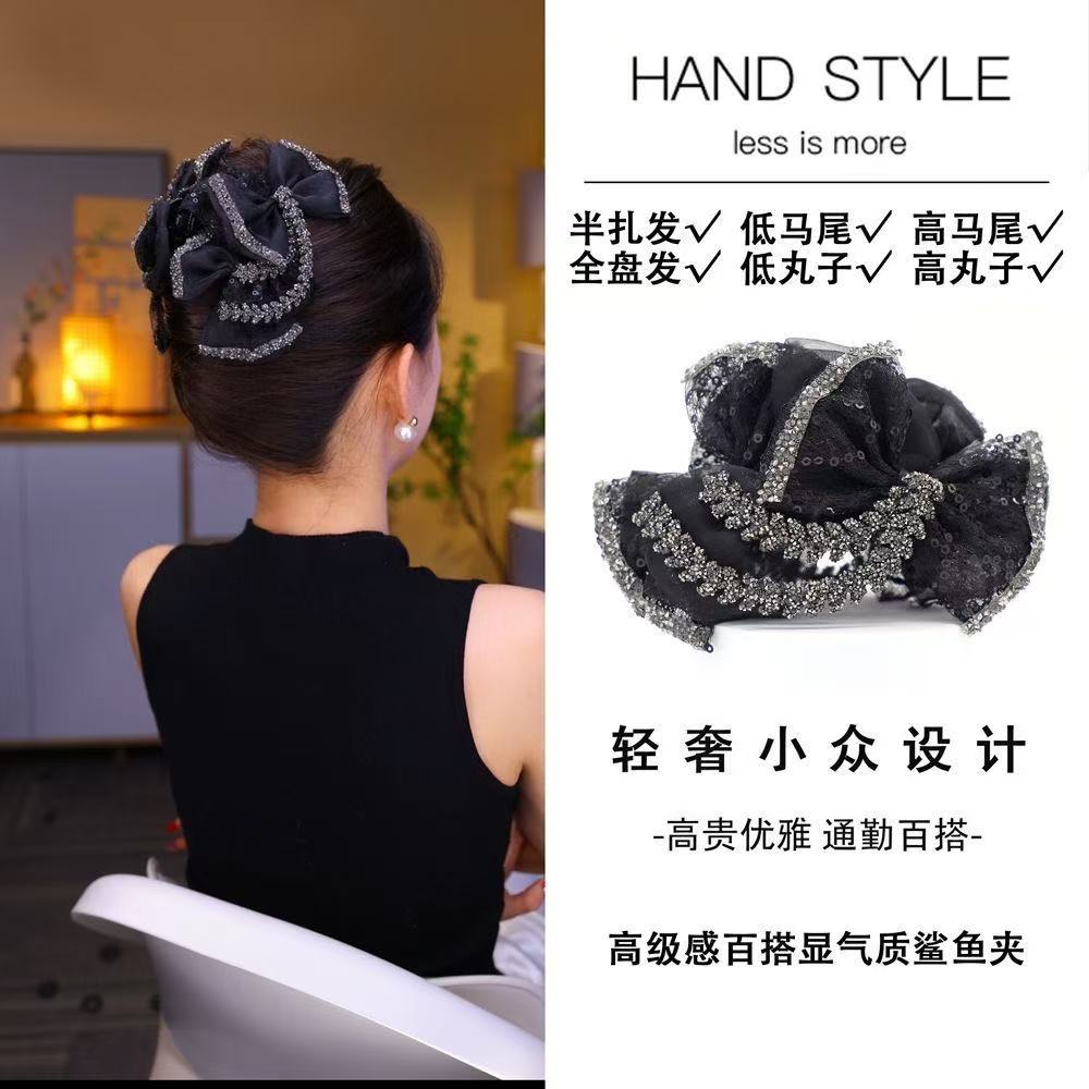 2025新款抓夹高级感显气质贵气满天星国风显发量抓夹