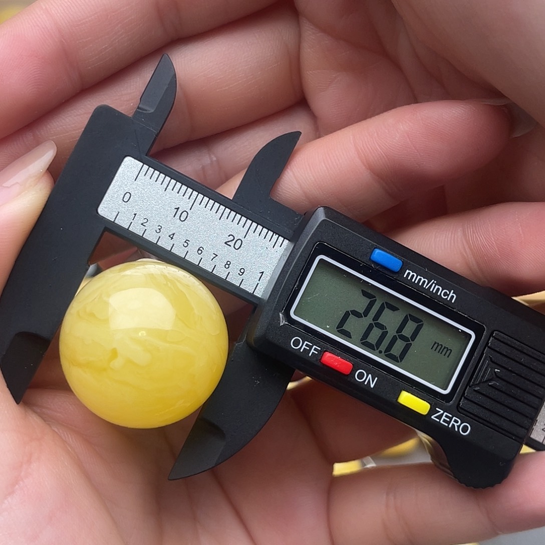 琥珀未镶嵌裸石蜜蜡圆珠梦微瑕