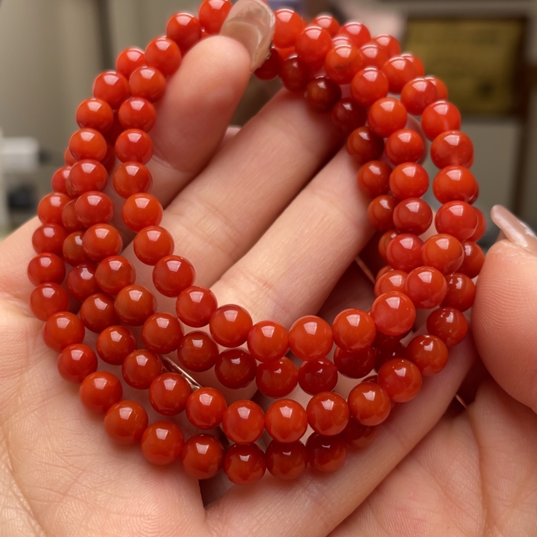 南红玛瑙手链未镶嵌