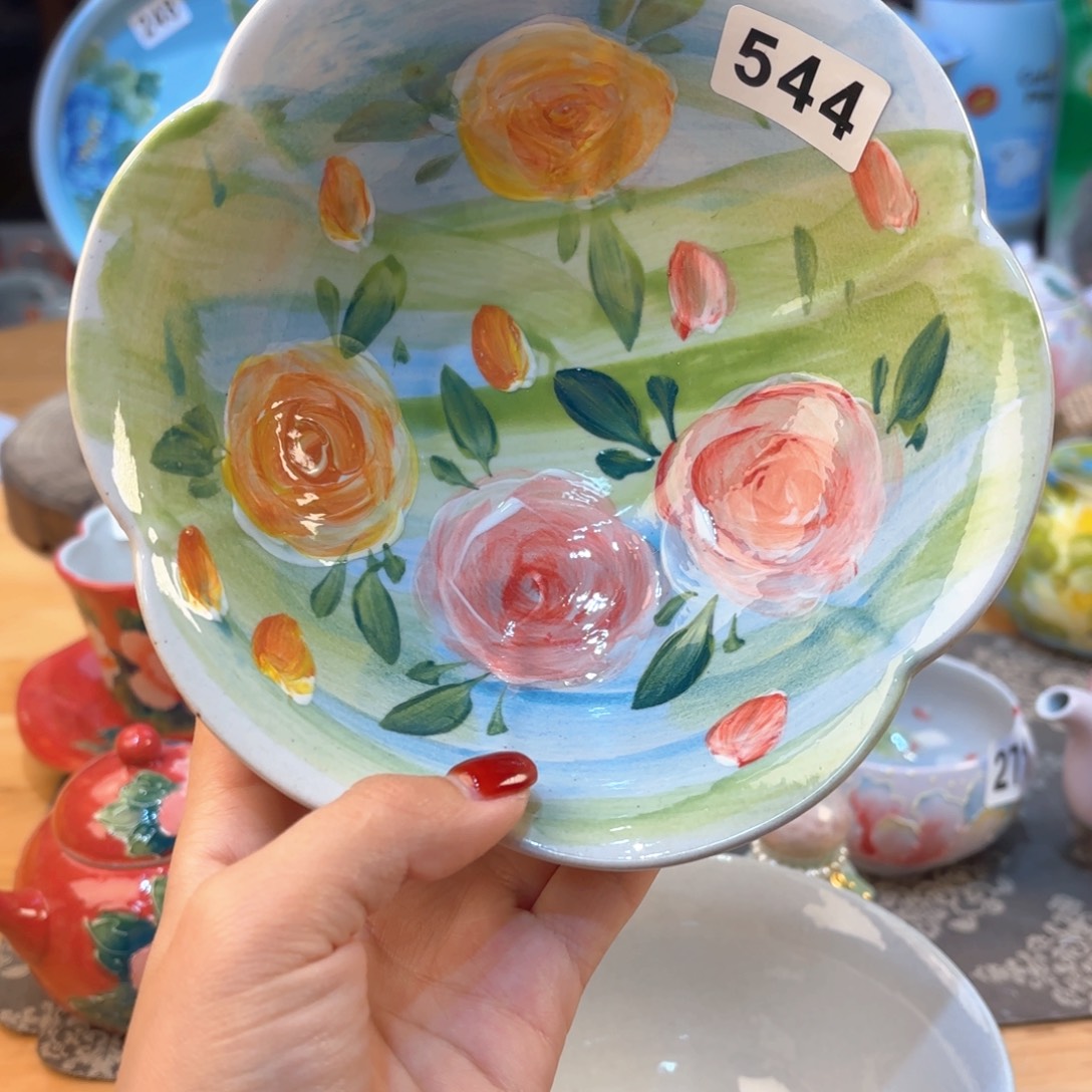 景德镇手绘高温釉下彩陶瓷茶具