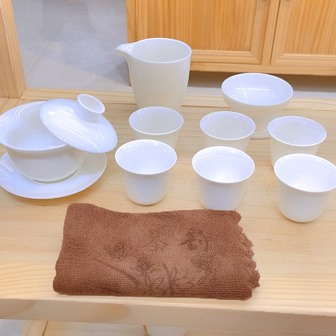 羊脂玉瓷茶具套装