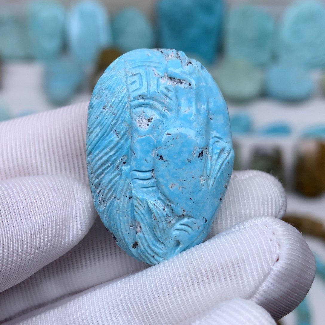 雕刻生肖马吊坠11.4克