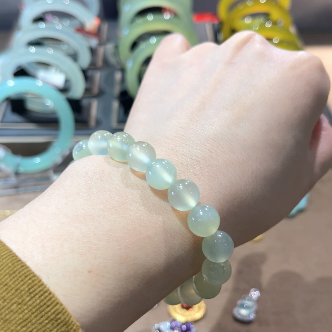 蛇纹石玉手链未镶嵌