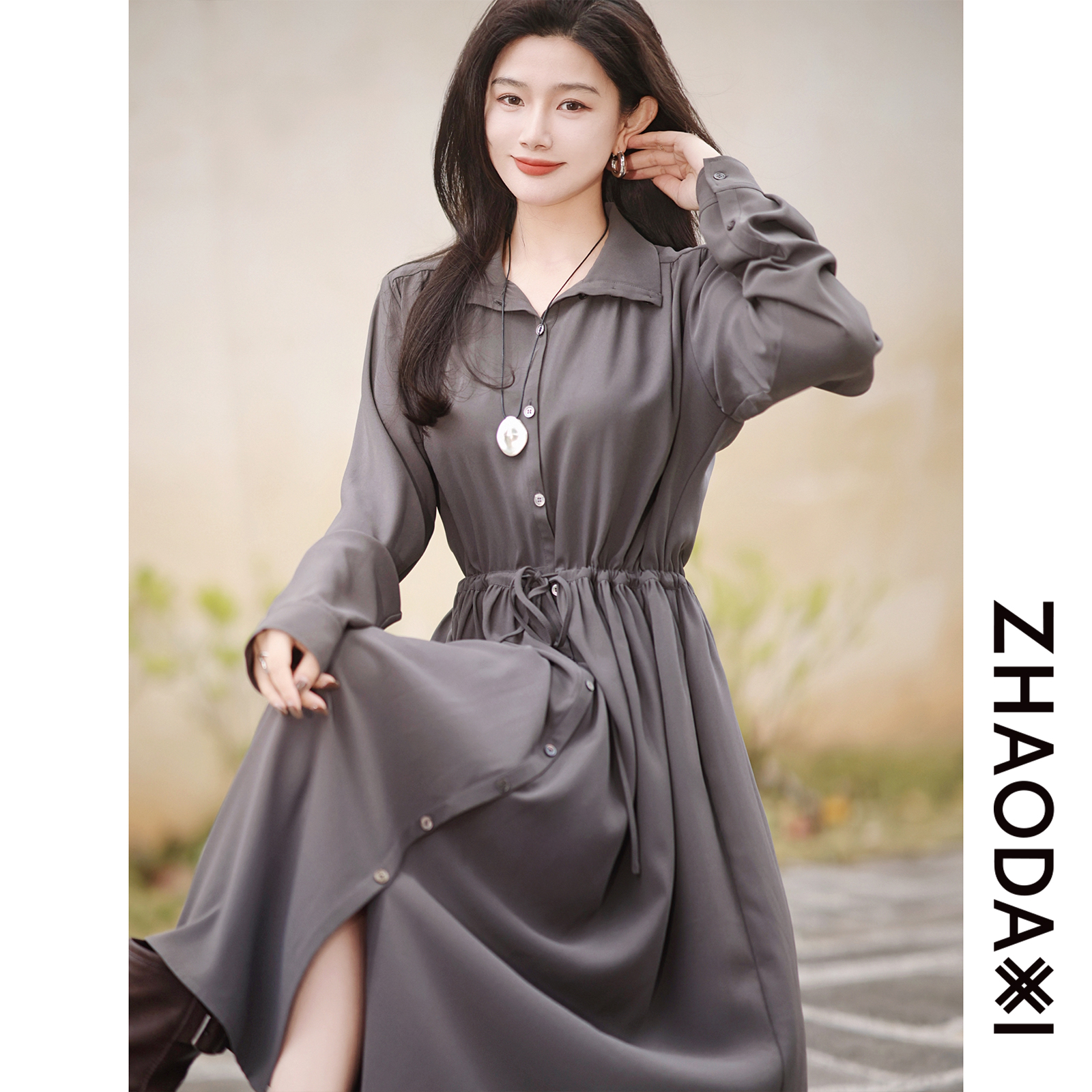 【赵大喜】2.7大上新！奈良乱麻连衣裙 | 乱麻缎面料 本布抽身/打褶